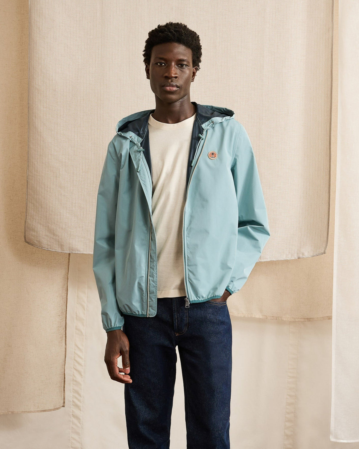 Veste imperméable bleu - 1