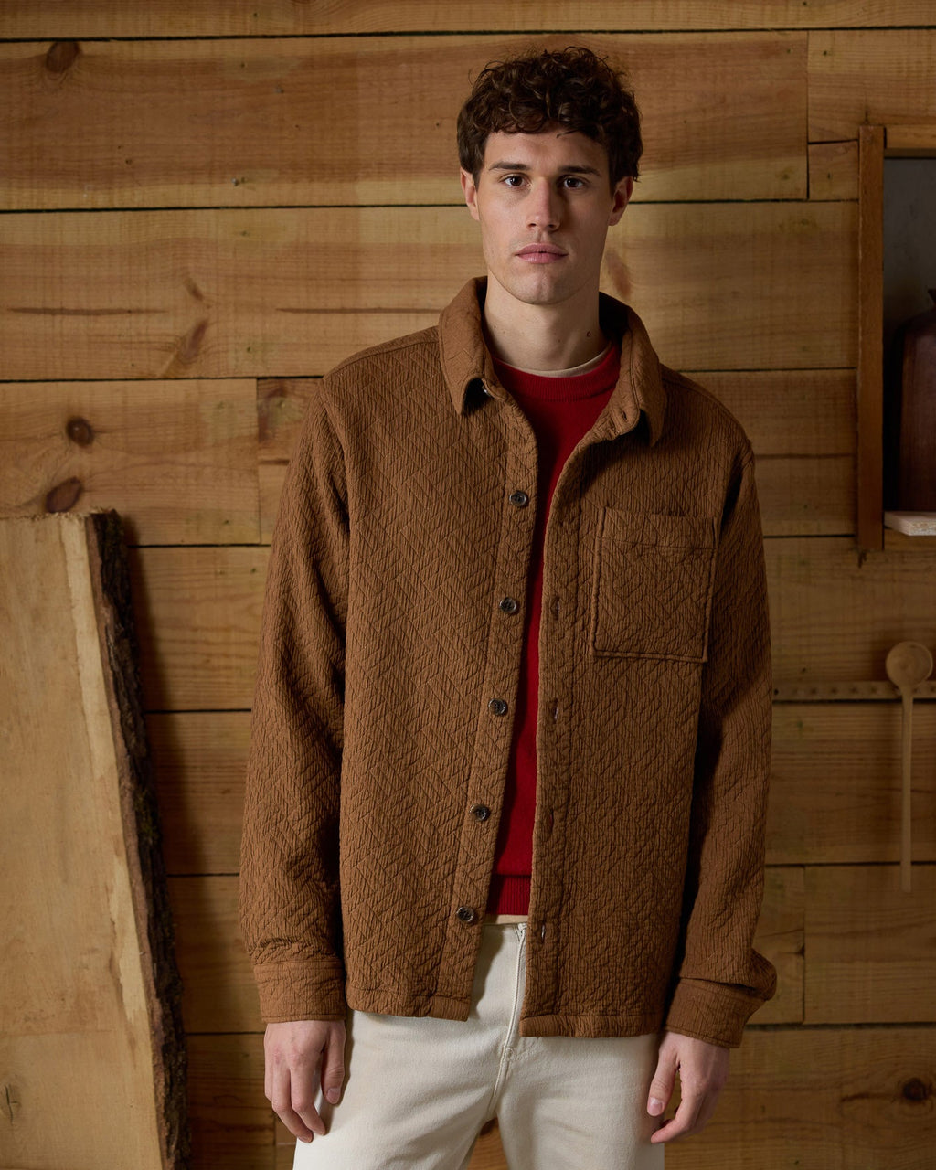 Surchemise camel coton bio - 1