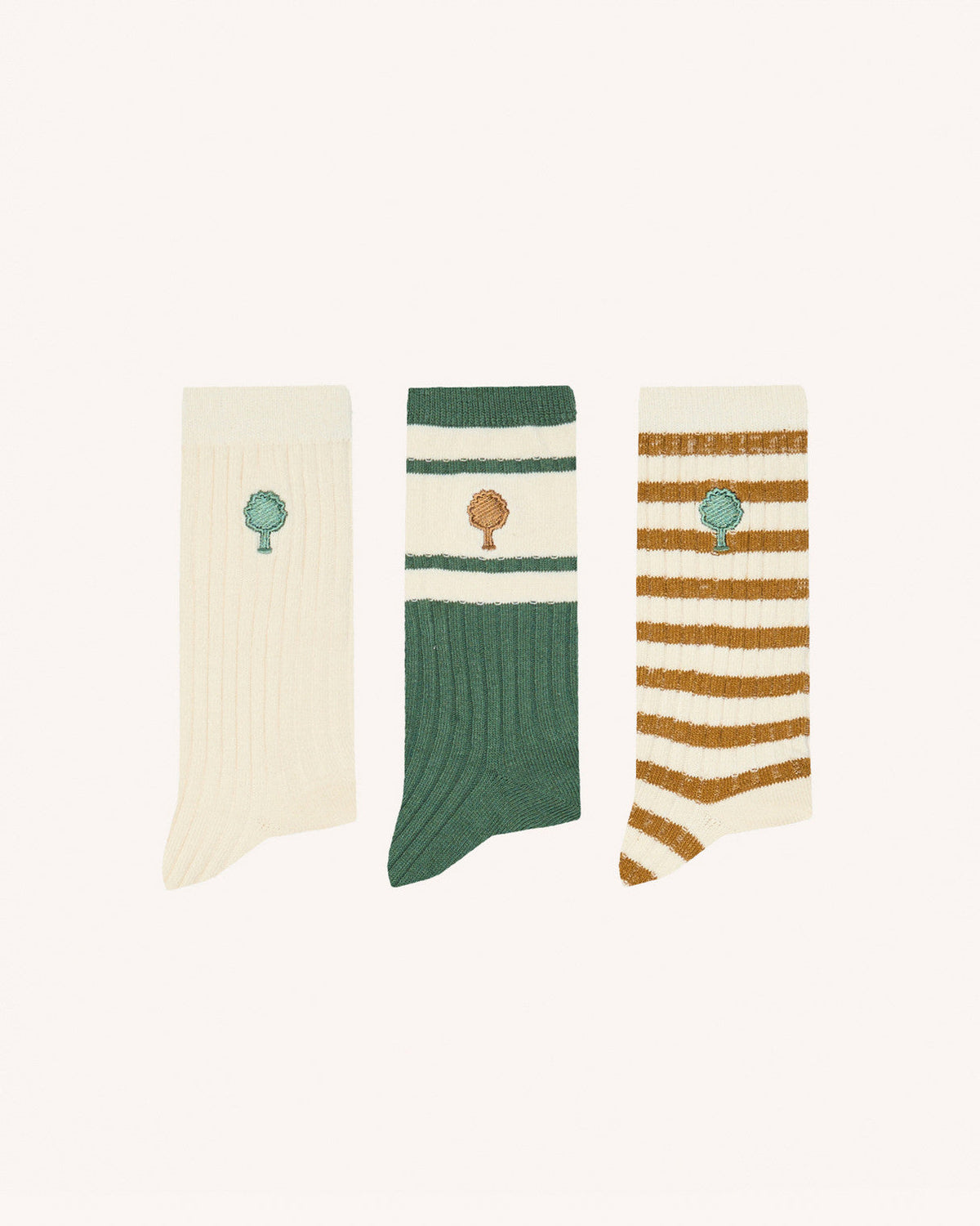 Lot de chaussettes crème et beige - 1
