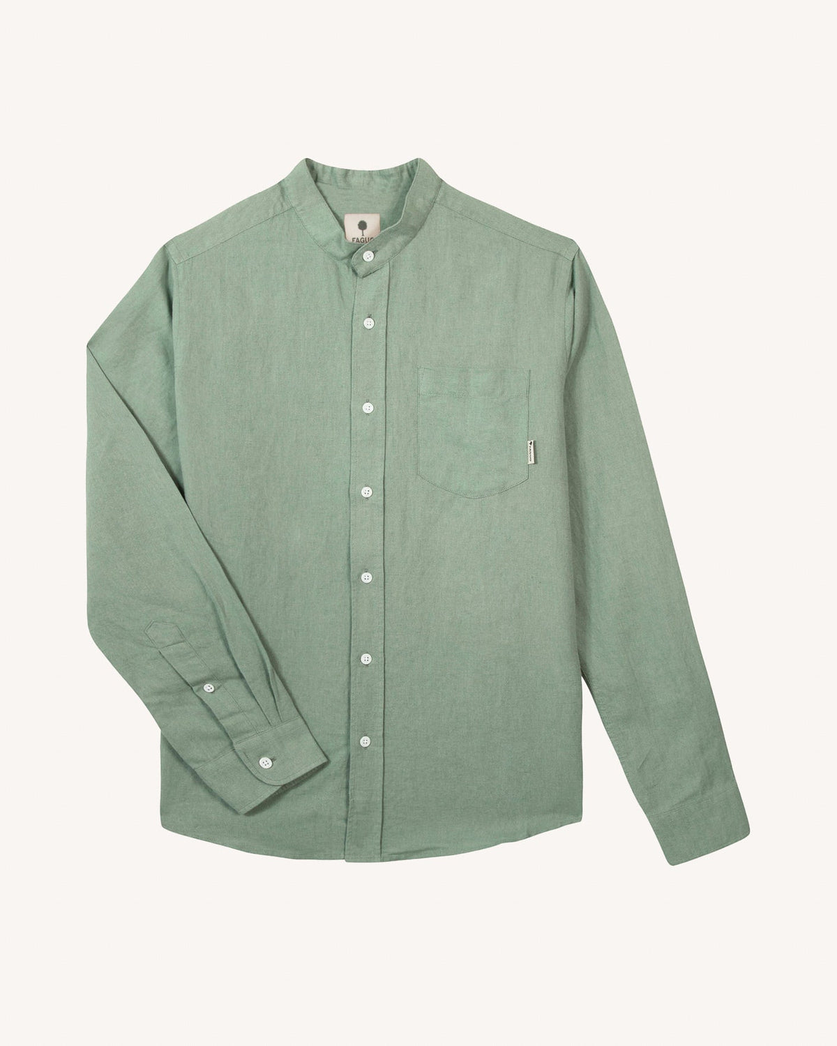 Chemise en lin vert clair - 2