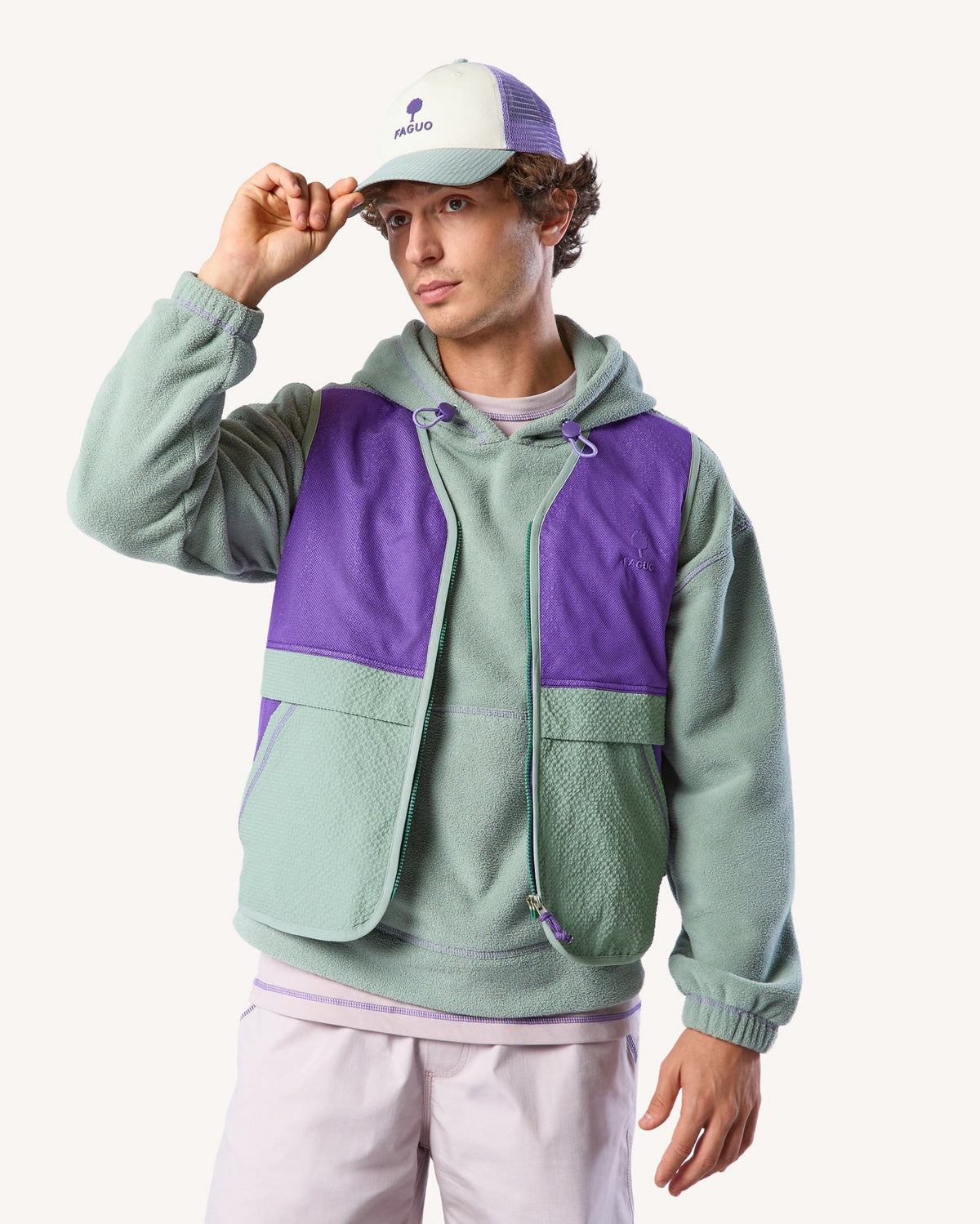 Veste sans manches vert clair - 1