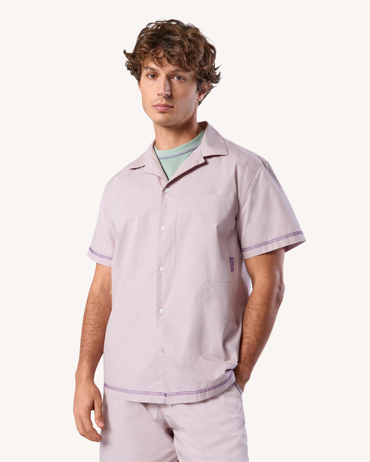 Chemise rose grisé - 1