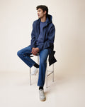 Parka imperméable longue marine - 1