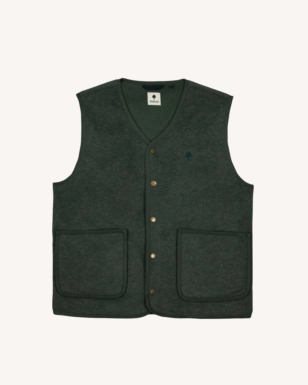 Veste sans manches vert foncé - 2