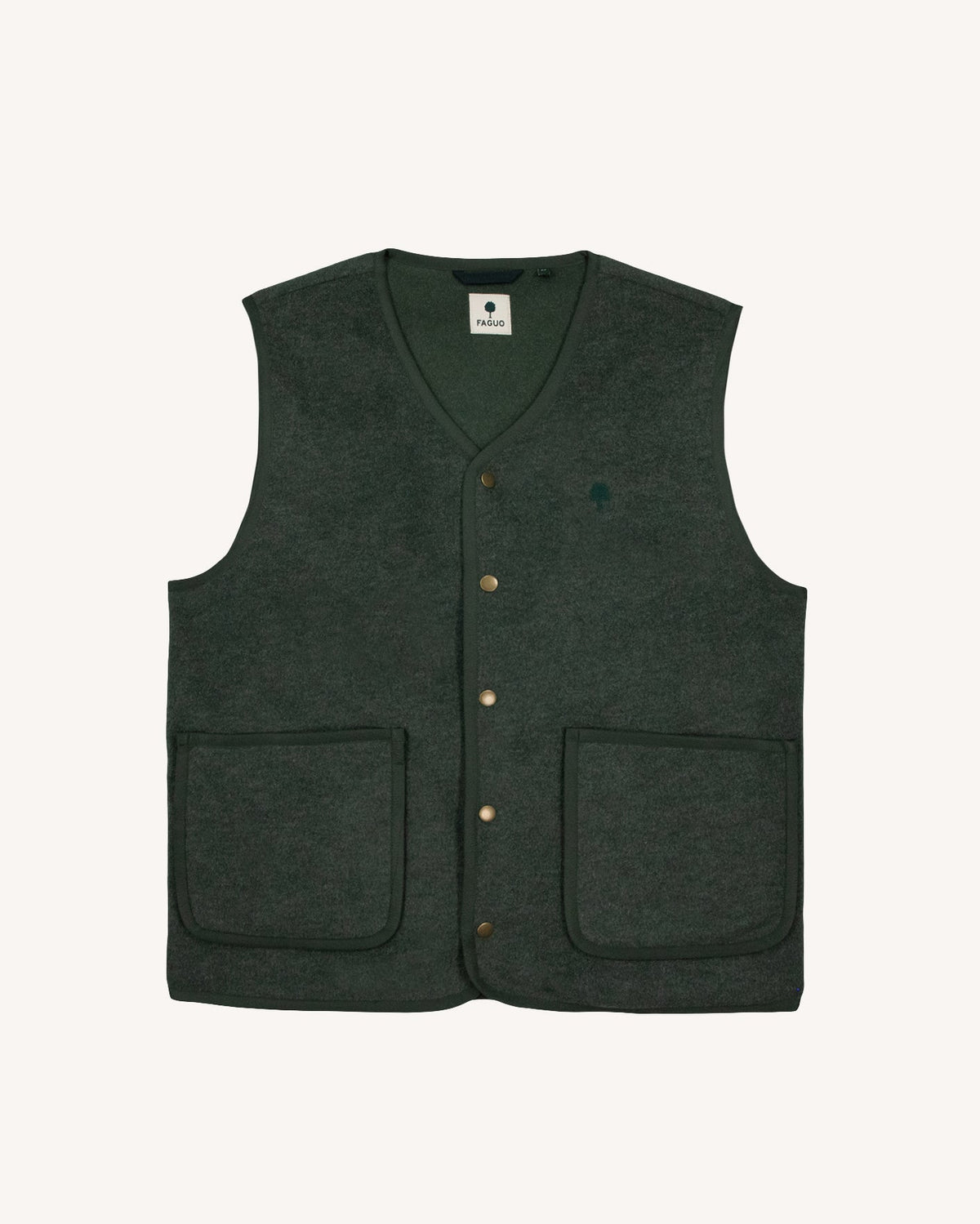 Veste sans manches vert foncé - 2